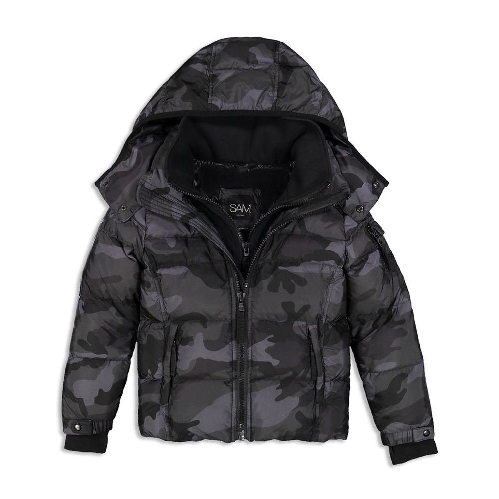 SAM Camo-Print Racer Down Jacket - Big Kid size 10